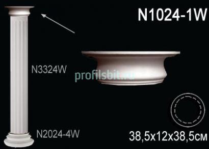 Капитель колонны Перфект N1024-1W 120х385х385 мм белый полиуретан