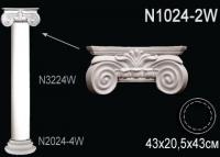 Капитель колонны Перфект N1024-2W 205х430х430 мм белый полиуретан