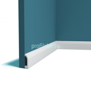 Напольный плинтус Перфект Плюс P150 65 мм 2 м белый ударопрочный полимер