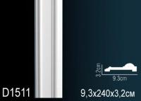 Обрамление дверей Перфект D1511 2400х93 мм белый полиуретан