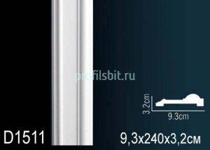 Обрамление дверей Перфект D1511 2400х93 мм белый полиуретан