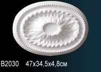 Потолочная розетка Перфект B2030 345 мм белый полиуретан