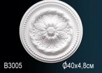 Потолочная розетка Перфект B3005 398 мм белый полиуретан