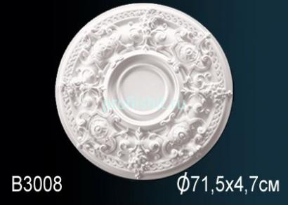 Потолочная розетка Перфект B3008 710 мм белый полиуретан