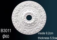 Потолочная розетка Перфект B3011 600 мм белый полиуретан