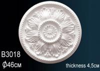 Потолочная розетка Перфект B3018 458 мм белый полиуретан