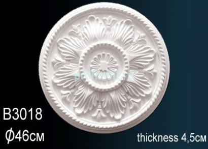 Потолочная розетка Перфект B3018 458 мм белый полиуретан