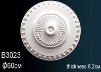 Потолочная розетка Перфект B3023 600 мм белый полиуретан