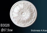 Потолочная розетка Перфект B3026 575 мм белый полиуретан