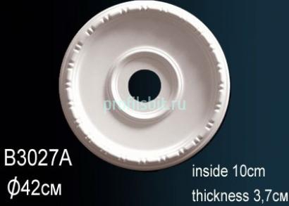 Потолочная розетка Перфект B3027A 425 мм белый полиуретан