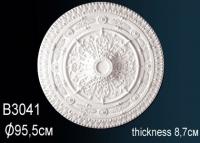 Потолочная розетка Перфект B3041 950 мм белый полиуретан