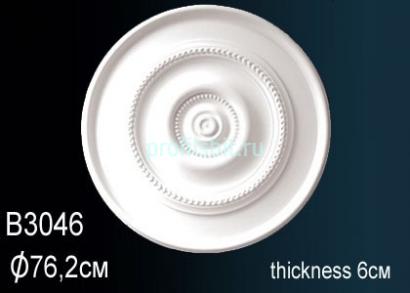 Потолочная розетка Перфект B3046 761 мм белый полиуретан