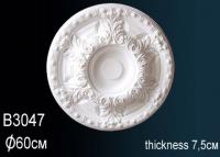 Потолочная розетка Перфект B3047 600 мм белый полиуретан