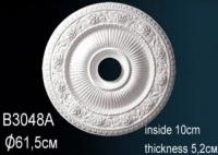 Потолочная розетка Перфект B3048A 610 мм белый полиуретан