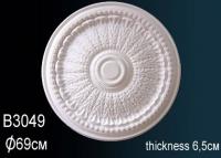 Потолочная розетка Перфект B3049 682 мм белый полиуретан