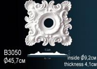 Потолочная розетка Перфект B3050 455 мм белый полиуретан