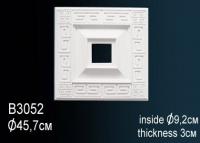 Потолочная розетка Перфект B3052 451 мм белый полиуретан