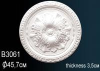 Потолочная розетка Перфект B3061 455 мм белый полиуретан