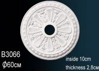 Потолочная розетка Перфект B3066 602 мм белый полиуретан