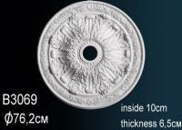 Потолочная розетка Перфект B3069 760 мм белый полиуретан