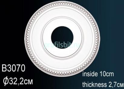 Потолочная розетка Перфект B3070 320 мм белый полиуретан