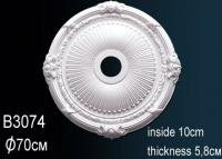 Потолочная розетка Перфект B3074 657 мм белый полиуретан