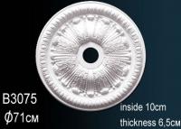 Потолочная розетка Перфект B3075 708 мм белый полиуретан