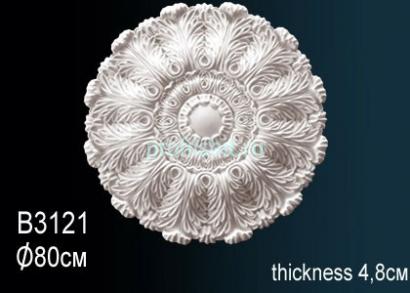 Потолочная розетка Перфект B3121 800 мм белый полиуретан