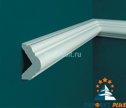 Потолочный плинтус Перфект Плюс P06 34 мм 2 м белый ударопрочный полимер