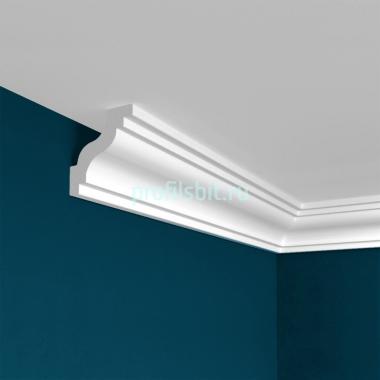 Потолочный плинтус Перфект Плюс P28 40 мм 2 м белый ударопрочный полимер