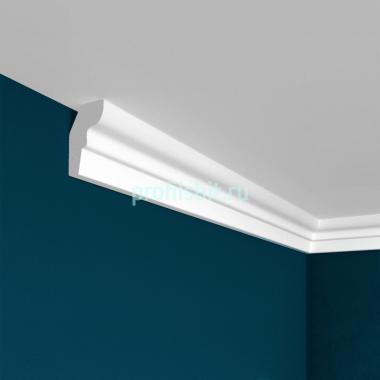 Потолочный плинтус Перфект Плюс P34 25 мм 2 м белый ударопрочный полимер