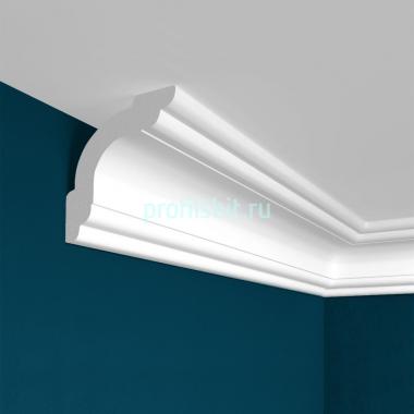 Потолочный плинтус Перфект Плюс P42 50 мм 2 м белый ударопрочный полимер