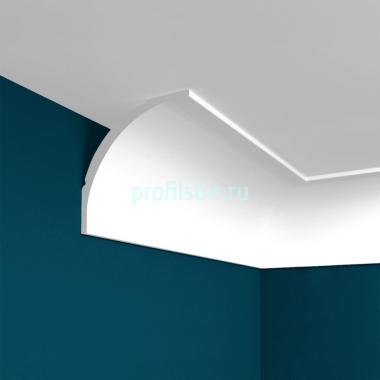 Потолочный плинтус Перфект Плюс P46 88 мм 2 м белый ударопрочный полимер