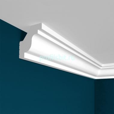 Потолочный плинтус Перфект Плюс P51 33 мм 2 м белый ударопрочный полимер