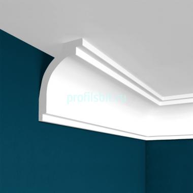 Потолочный плинтус Перфект Плюс P57 70 мм 2 м белый ударопрочный полимер