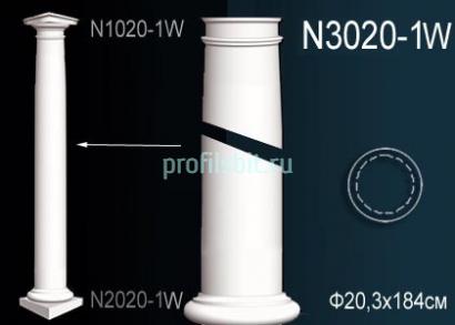 Ствол колонны Перфект N3020-1W 1840х203х203 мм белый полиуретан