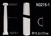 Полуколонна тело Перфект N3215-1 1370х152х76 мм белый полиуретан