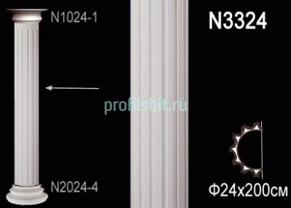 Полуколонна тело Перфект N3324 2000х240х120 мм белый полиуретан