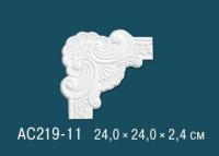 Угловой элемент с орнаментом Перфект AC219-11 240х240 мм белый полиуретан