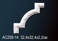 Угловой элемент с орнаментом Перфект AC258-14 324х324 мм белый полиуретан