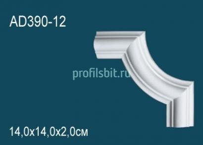 Угловой элемент с орнаментом Перфект AD390-12 140х140 мм белый полиуретан