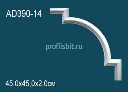 Угловой элемент с орнаментом Перфект AD390-14 450х450 мм белый полиуретан