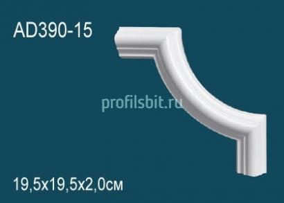 Угловой элемент с орнаментом Перфект AD390-15 195х195 мм белый полиуретан