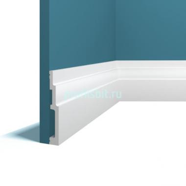 Напольный плинтус 18х110 мм Перфект Плюс P109 белый 2 м белый ударопрочный полимер