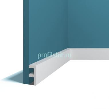 Напольный плинтус 20х50 мм Перфект Плюс P80 белый 2 м белый ударопрочный полимер