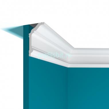 Потолочный плинтус 43х80 мм Перфект Плюс P92 2 м белый ударопрочный полимер