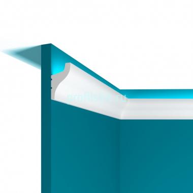 Потолочный плинтус 31х50 мм Перфект Плюс P95 2 м белый ударопрочный полимер