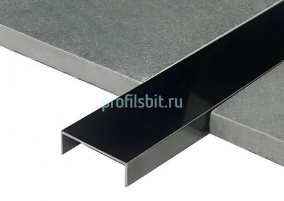 П-профиль алюминиевый 10х20 мм Евротрим 0224.05 черный 2,95 м