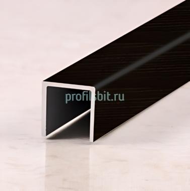 П-профиль алюминиевый 12х12 мм Евротрим 0225.05 черный 2,95 м