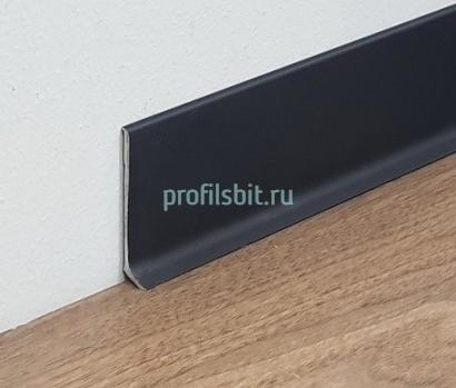 Алюминиевый плинтус для пола 60 мм Евротрим L-60 2157 черный 2,95 м